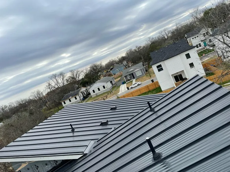 Standing seam metal roof panels with vents for Skylight Repair in Fox Lake